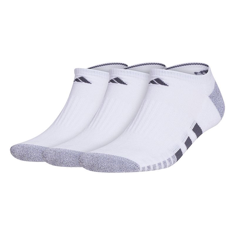Mens adidas Cushioned 3.0 3-Pack Crew Socks, Size: 6-12, White