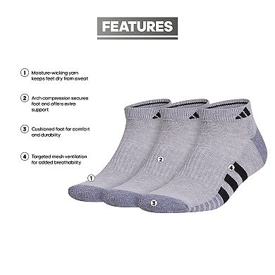 Men's adidas Cushioned 3.0 3-Pack Low Cut Socks