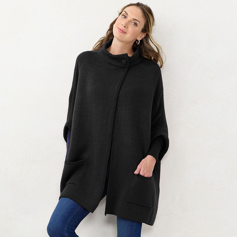Women's LC Lauren Conrad Solid Knit Riding Cape