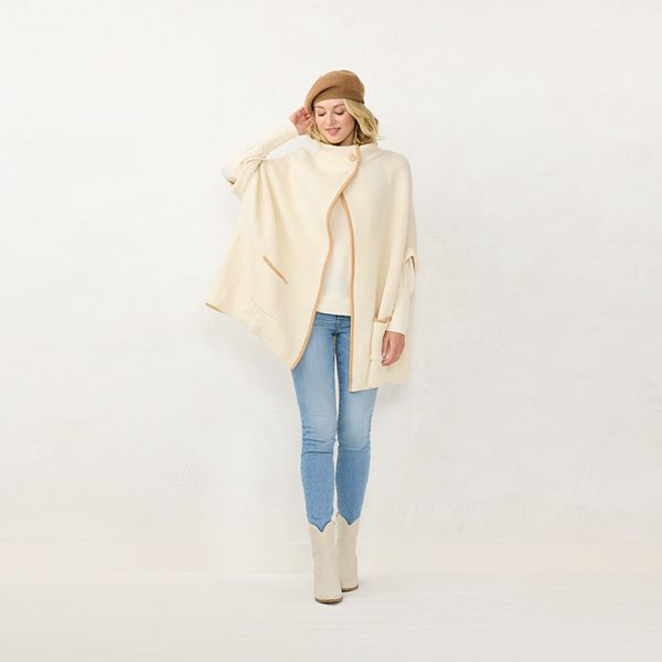 Women's LC Lauren Conrad Solid Knit Riding Cape