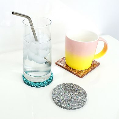Art 101 Crafts Resin Glitter Coasters with 23 Pieces