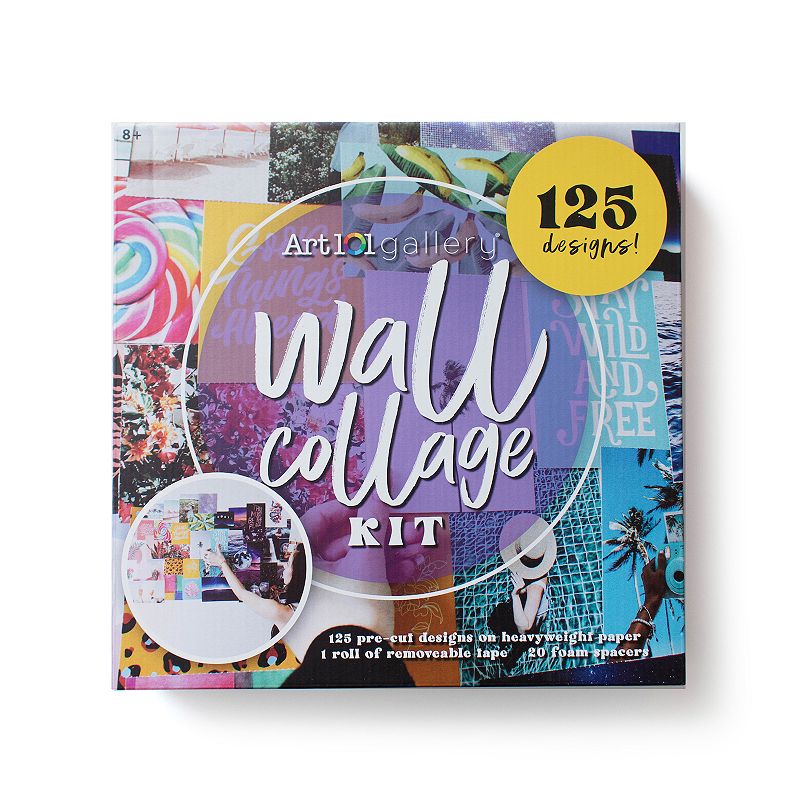 Art 101 Wall Collage Kit with 125 Unique Designs, Multicolor