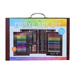 Art 101 Watercolor Draw and Sketch 88 Piece Art Set in a Wood Carrying Case