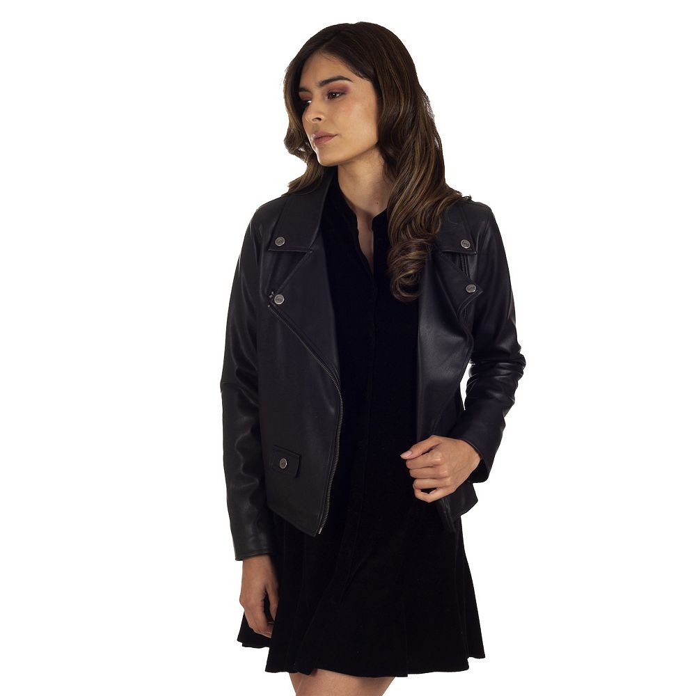 Women's LeeÂ® Faux-Leather Biker Jacket