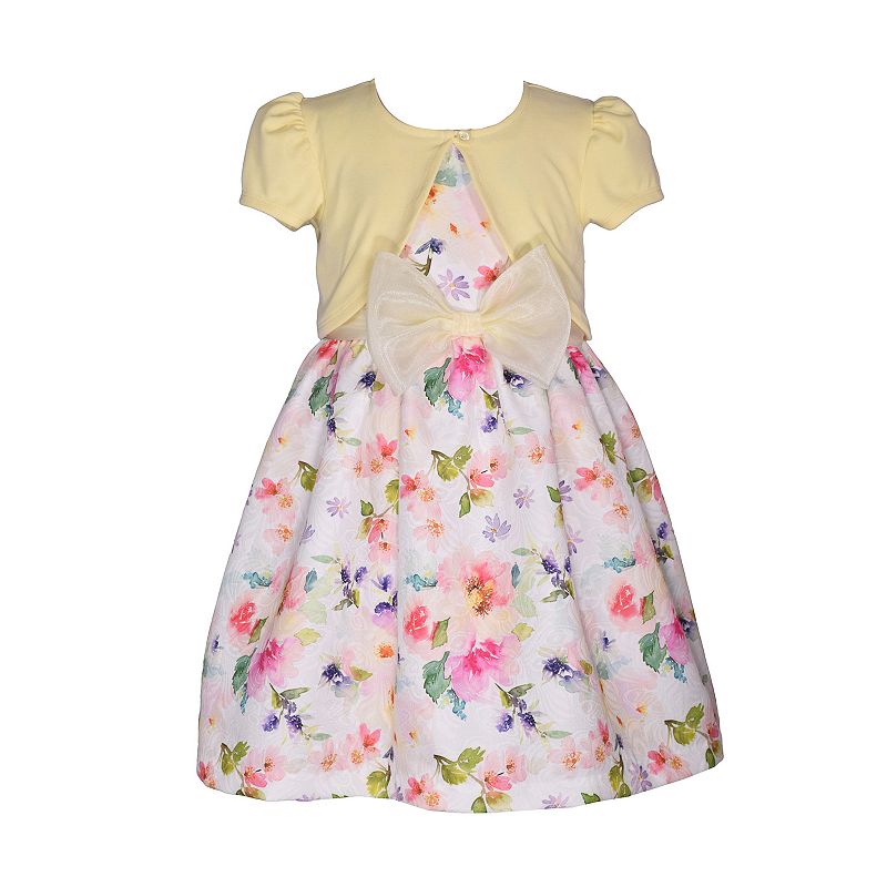 Toddler Girl Bonnie Jean Cardigan & Floral Dress Set, Toddler Girls, Size: