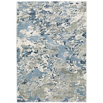 StyleHaven Emery Contemporary Blue Abstract Area Rug