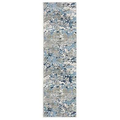 StyleHaven Emery Contemporary Blue Abstract Area Rug