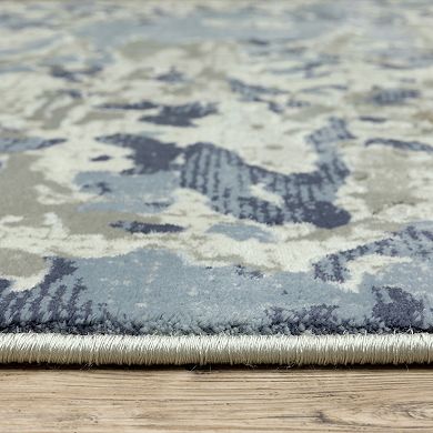StyleHaven Emery Contemporary Blue Abstract Area Rug