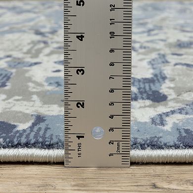 StyleHaven Emery Contemporary Blue Abstract Area Rug