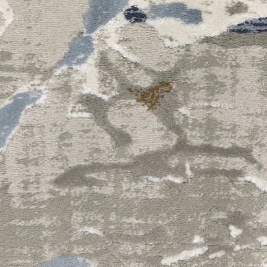 StyleHaven Emery Contemporary Blue Abstract Area Rug