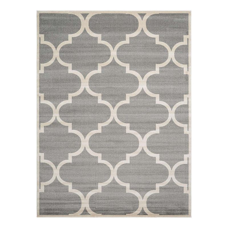 Unique Loom Austin Trellis Rug, Grey, 8Ft Rnd