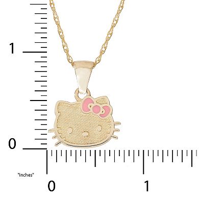 Hello Kitty 10k Gold Pendant Necklace