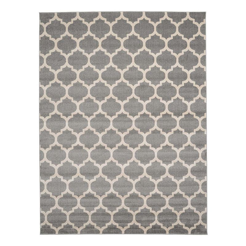 Unique Loom Philadelphia Trellis Rug, Dark Grey, 10Ft Sq