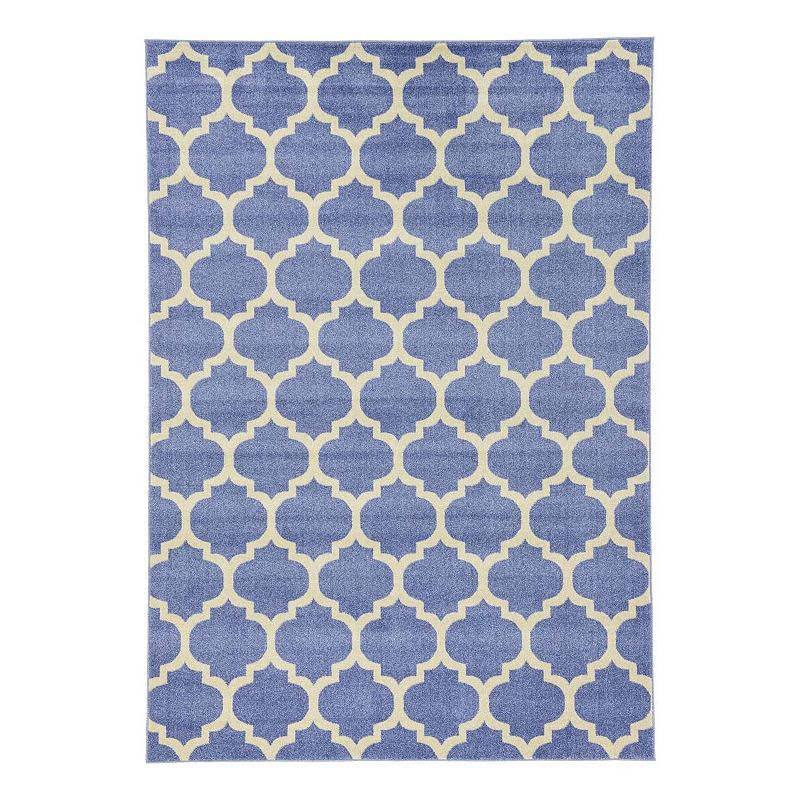 Unique Loom Philadelphia Trellis Rug, Blue, 8X11 Ft