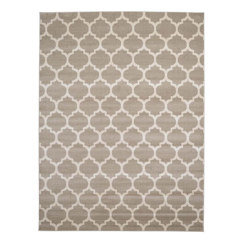 Unique Loom Philadelphia Trellis Rug, Brown, 12Ft Rnd