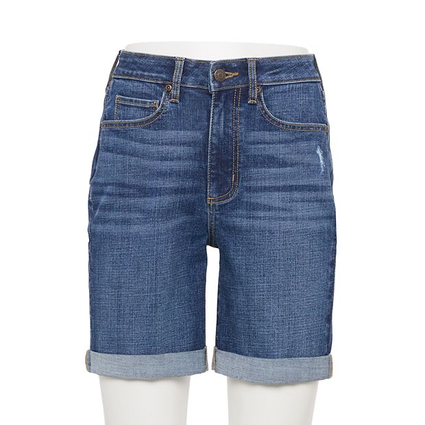 Sonoma Goods For Life Blue Medium Wash Mid Rise Jean Shorts