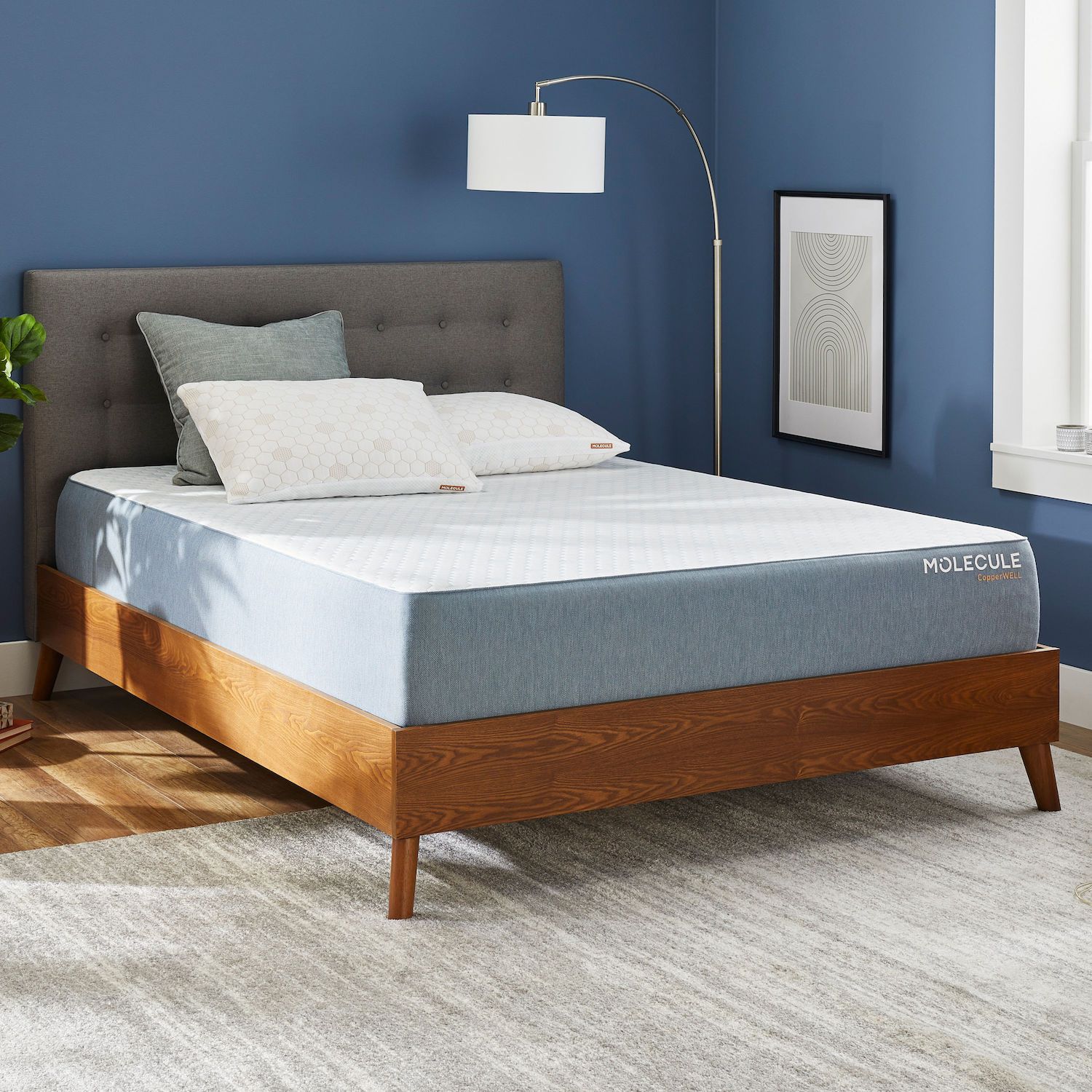 Molecule CopperWELL 12-in. Medium Plush Cooling Gel Memory Foam Mattress - White (TWIN XL)