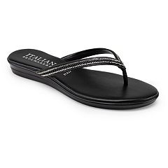 Kohls black store flip flops