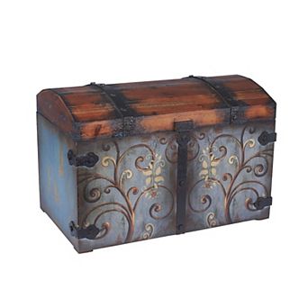 Household Essentials Large Vintage-Style Dome Trunk