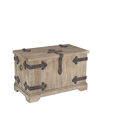 Household Essentials Aged Victorian Wood Trunk