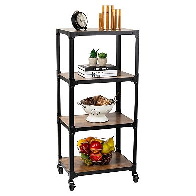 Mind Reader 4-Tier Rolling Storage Cart