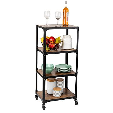 Mind Reader 4-Tier Rolling Storage Cart