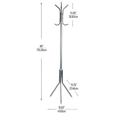 Mind Reader Alloy Collection 8-Hook Metal Coat Rack