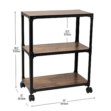 Mind Reader 3-Tier Rolling Storage Cart