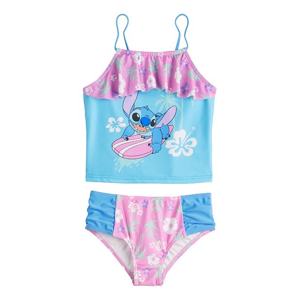 Disney's Stitch Girls 4-6x Tankini Top & Bottoms Swimsuit Set