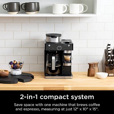 Ninja Espresso & Coffee Barista System, Single-Serve Coffee & Nespresso  Capsule Compatible