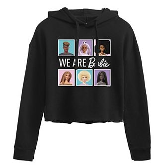 Juniors' Barbie "We Are Barbie" Cropped Graphic Hoodie