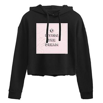 Juniors' Barbie "Living The Dream" Cropped Graphic Hoodie