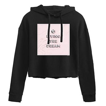 Juniors' Barbie "Living The Dream" Cropped Graphic Hoodie