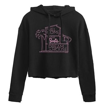 Juniors' Barbie "Dream House" Cropped Graphic Hoodie