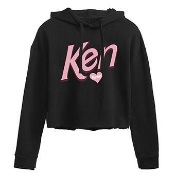 Juniors' Barbie Ken Cropped Graphic Hoodie