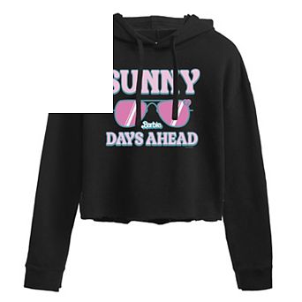 Juniors' Barbie "Sunny Days Ahead" Cropped Graphic Hoodie