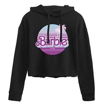 Juniors' Barbie Retro Cropped Graphic Hoodie
