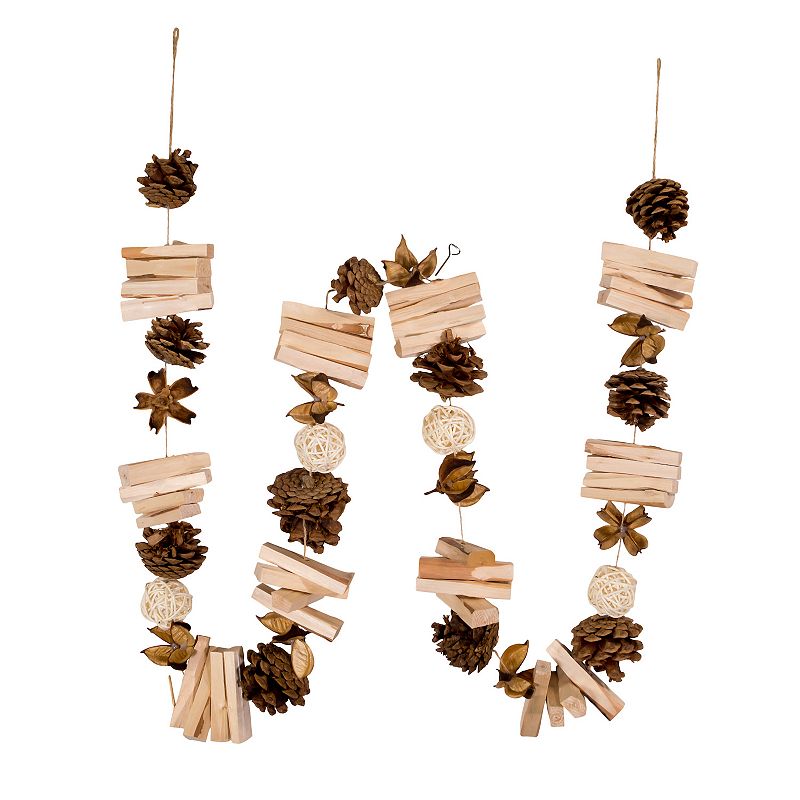 6-ft. Faux Pinecone Textured Garland, Brown
