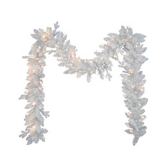 Pre-Lit 9-ft. Warm White LED Artificial Jackson Pine Garland