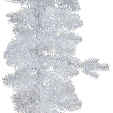 Pre-Lit 9-ft. Warm White LED Artificial Jackson Pine Garland