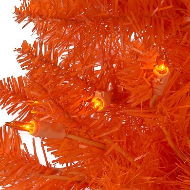 Pre-Lit 3-ft. Slim Orange Artificial Christmas Tree