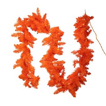 Pre-Lit 4-ft. Orange Artificial Garland