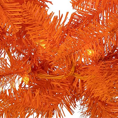 Pre-Lit 4-ft. Orange Artificial Garland