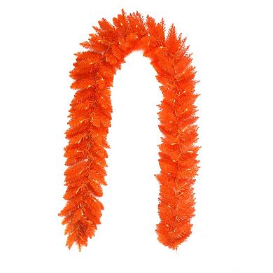 Pre-Lit 4-ft. Orange Artificial Garland