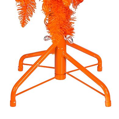 Pre-Lit 5-ft. Orange Slim Artificial Christmas Tree