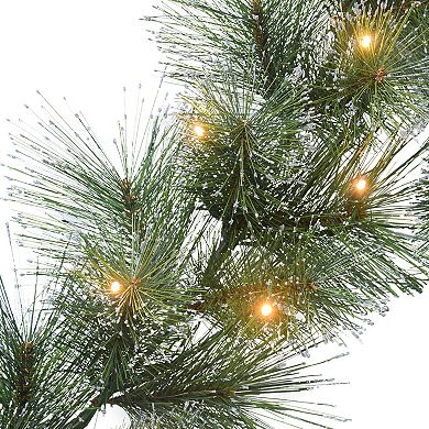 PULEO INTERNATIONAL 9-ft. Glittery Artificial Pine LED Garland