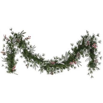 PULEO INTERNATIONAL 9-ft. Artificial Pine Cones & Berries Garland
