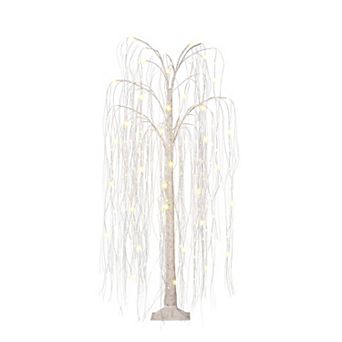 PULEO INTERNATIONAL 5-ft. Pre-Lit Willow Artificial Christmas Tree