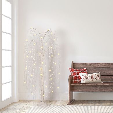 PULEO INTERNATIONAL 5-ft. Pre-Lit Willow Artificial Christmas Tree