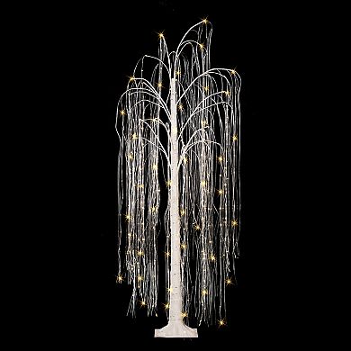 PULEO INTERNATIONAL 6-ft. Pre-Lit Willow Artificial Christmas Tree